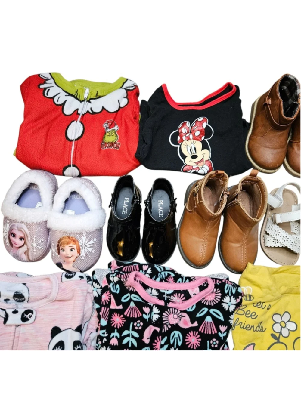Girl's 24 Month Five Pound Clothing Bundle Pajamas Boots Sandals Hoodie Box